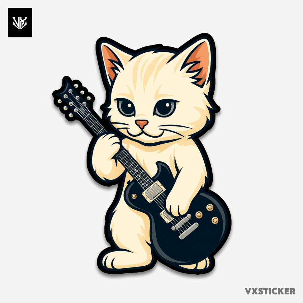 

Stiker/Sticker Kucing Band Lucu #25 VXSTICKER