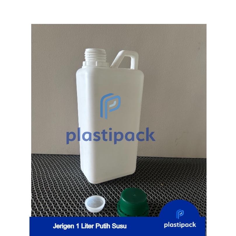 Jerigen HDPE 1 Liter Tinggi - Putih Susu -