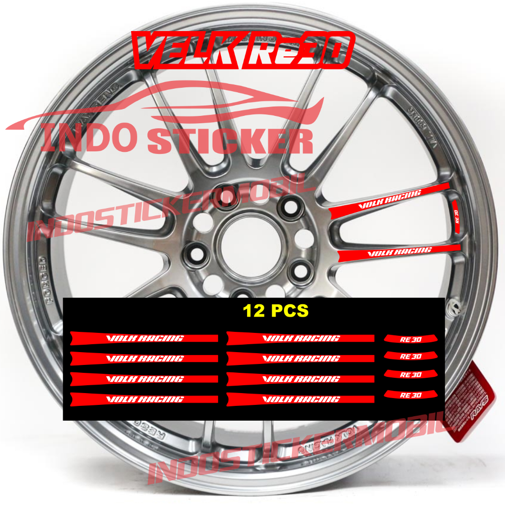 stiker velk volk racing RE30 stiker sticker velk mobil volk racing WHEEL re30 ring 14 15 16 17 18