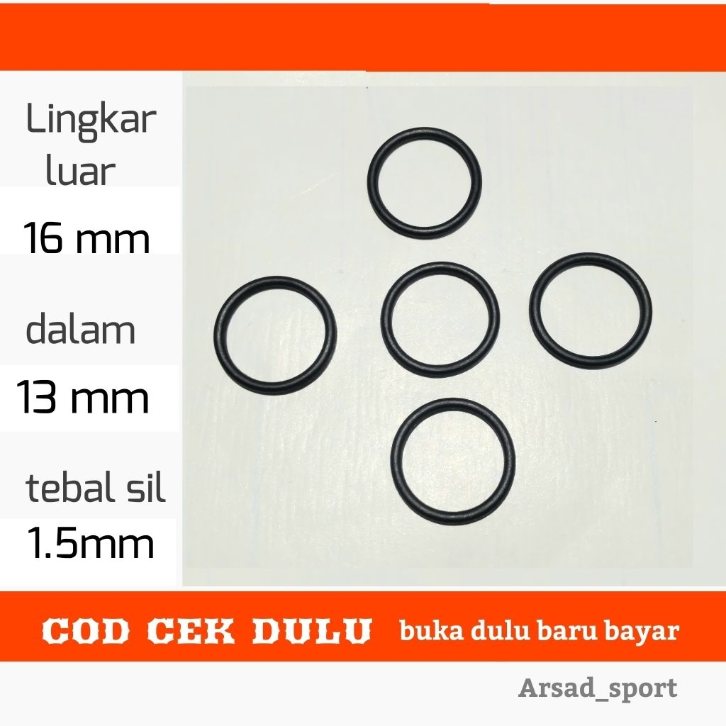 Seal  OD.16mm ID.13mm  TEBAL SIL 1.5mm