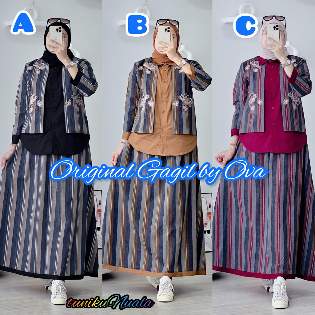 KYARA SETROK PREMIUM ORIGINAL GAGIL BY OVA &ISVARA SET ROK PREMIUM ORIGINAL GAGIL BY OVA