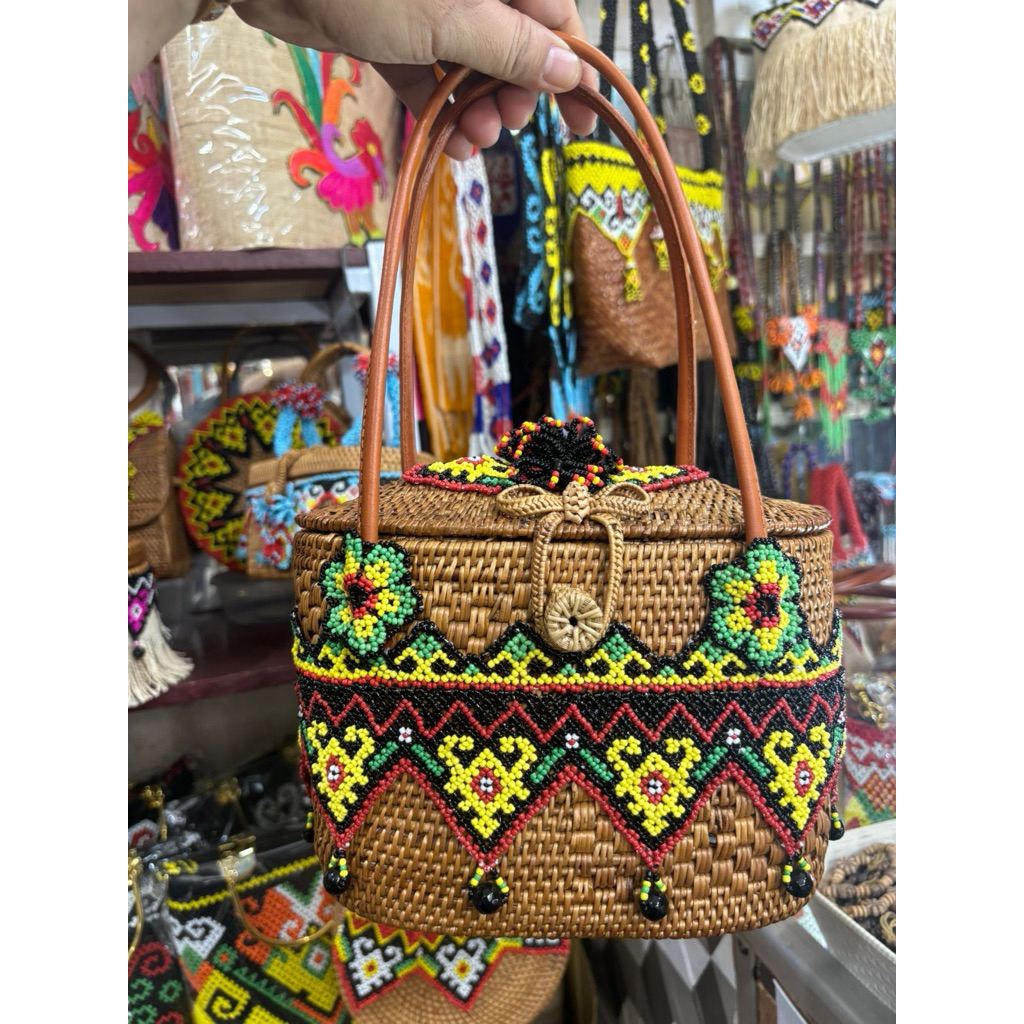Tas handbag etnik rotan Kalimantan | tas dayak Kalimantan | tas rotan | Tas rotan Kalimantan | tas r
