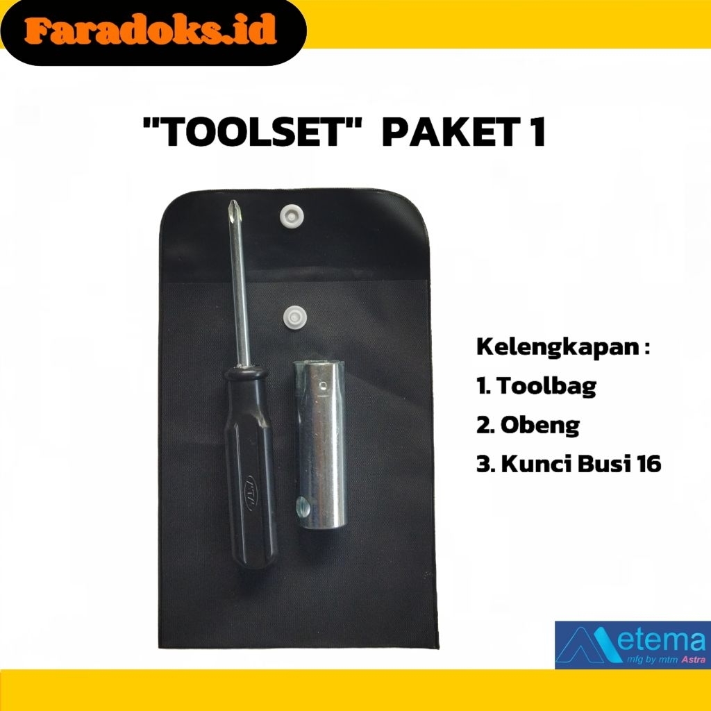 PAKET VARIAN TOOLKIT MOTOR TOOLSET MOTOR  HONDA/ YAMAHA/ SUZUKI "PAKET 1"