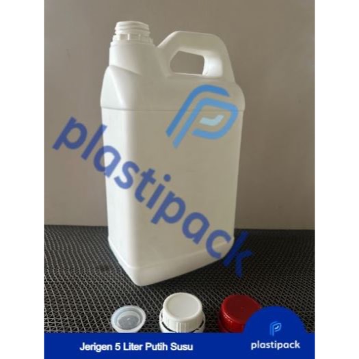 Jerigen 5 Liter HDPE PUTIH SUSU - FOOD GRADE -