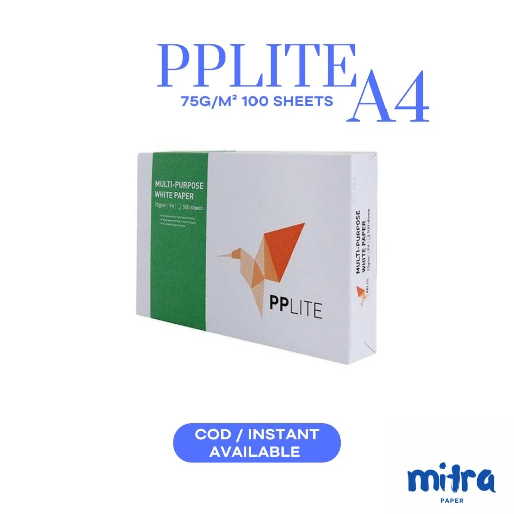 

PP Lite kertas HVS Print Fotocopy A4 75gsm Isi 100 lembar