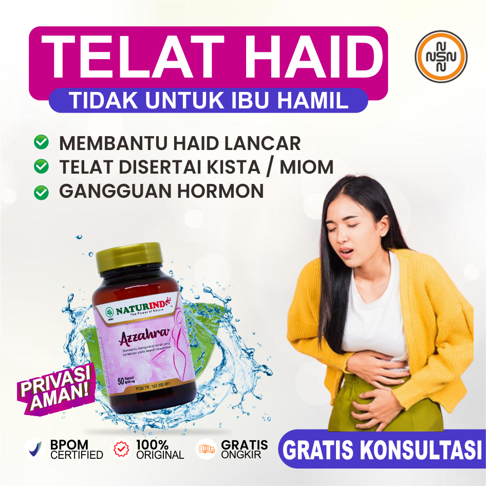 AZZAHRA NATURINDO OBATPELANCAR HAID TELAT HAID 1 2 3 4 5 BULAN JAMU PELANCAR HAID