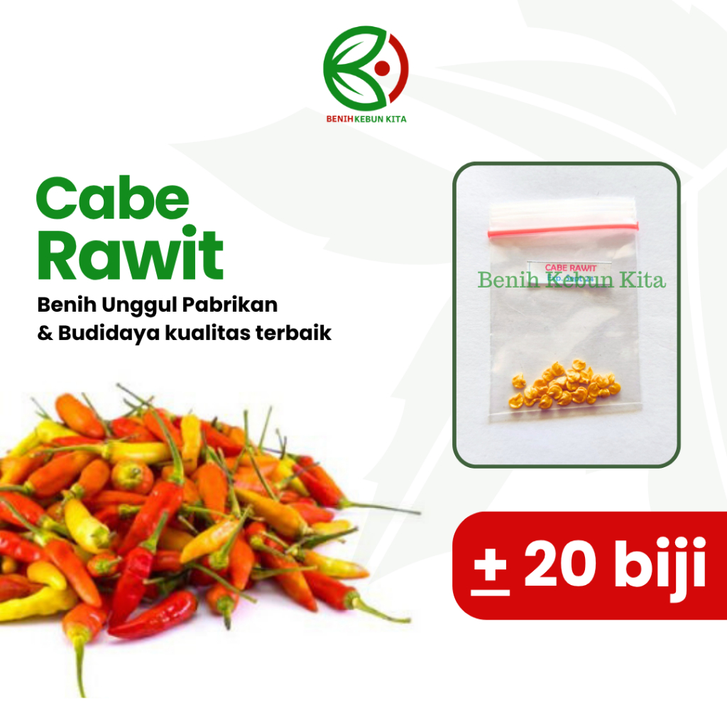 20 Benih Cabe Rawit Merah TARUNA Cap Panah Merah - Bibit Tanaman Sayuran Unggul Berkualitas