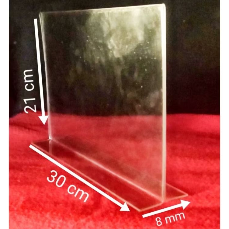 

Akrilik Tentcard/Tempat Brosur Uk A4 tebal 2mm