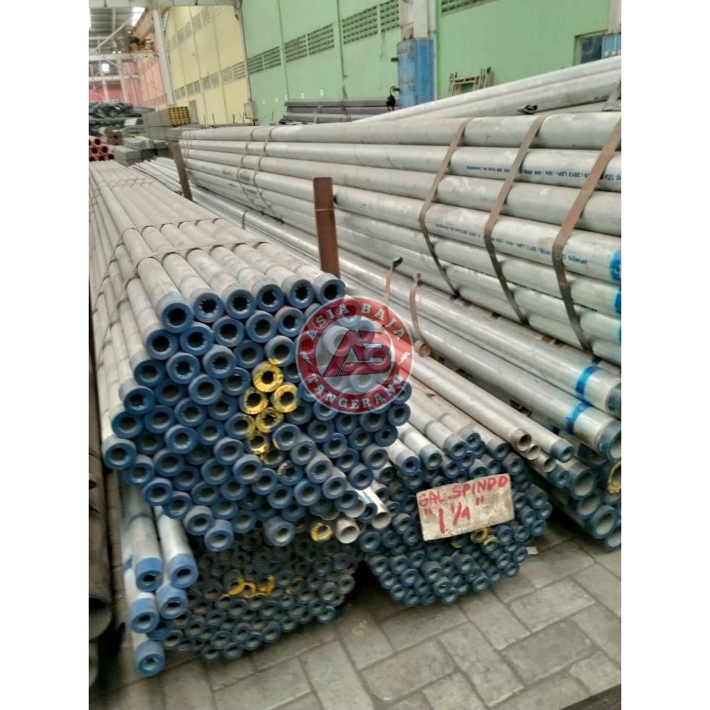 Pipa Besi Galvanis Medium SNI Spindo 2 inch, 2½ inch, 3 inch, 4 inch 6 Meter