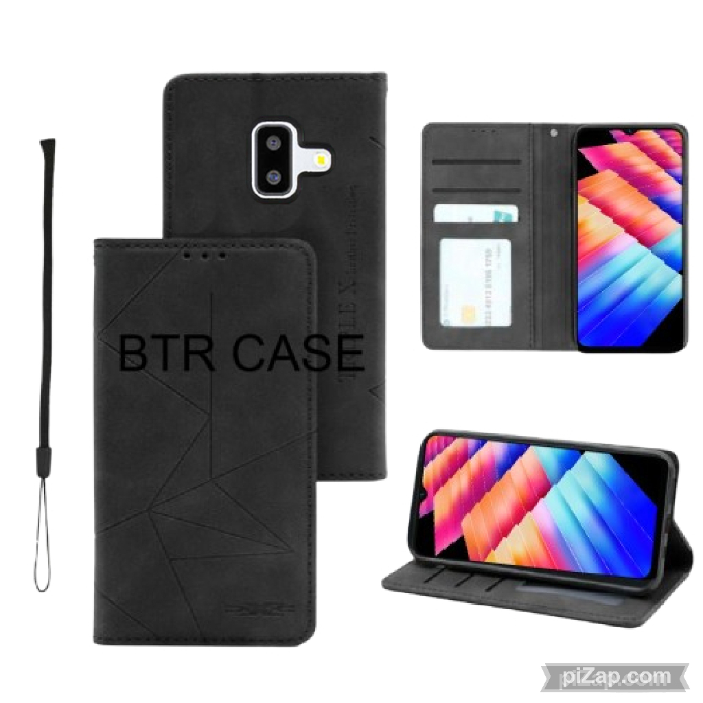 CASE HP SAMSUNG J6 PLUS CASING DOMPET KULIT MOTIF FLIP COVER LEATHER SARUNG HP