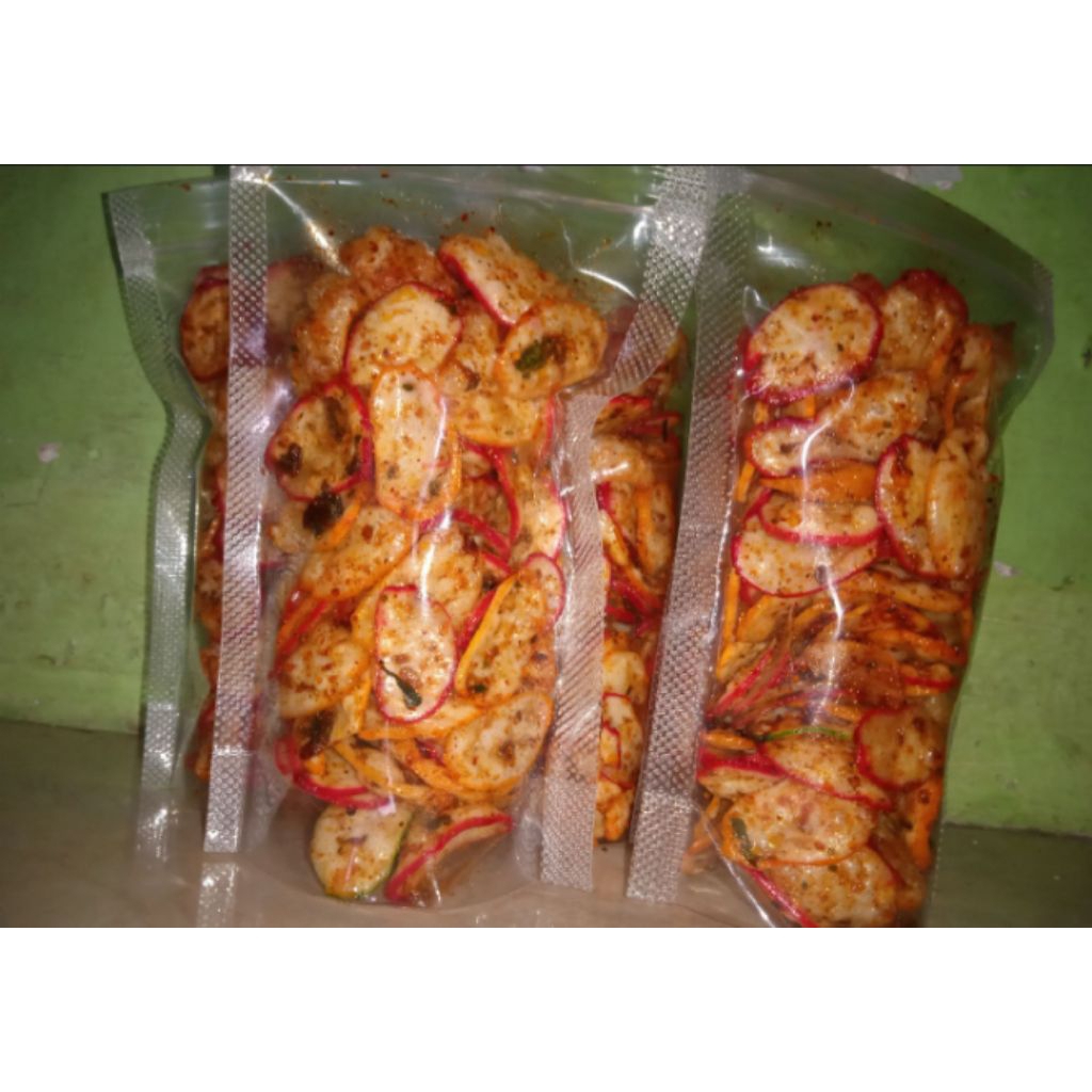 

Seblak krupuk pelangi pedas manis gurih