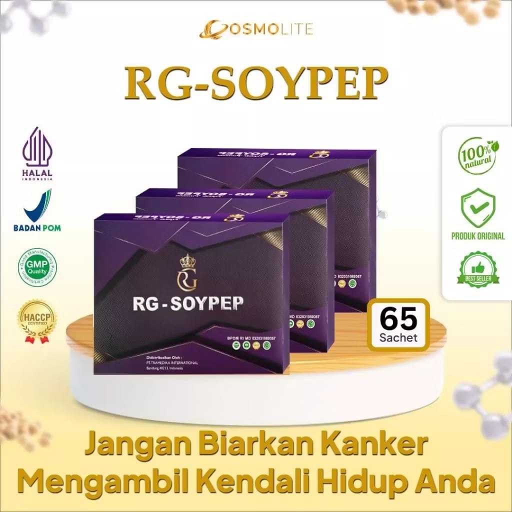 PAKET HEMAT. 3 BOX RG SOYPEP ORIGINAL By Ratu givana suplement ampuh mengatasi kangker dan stroke