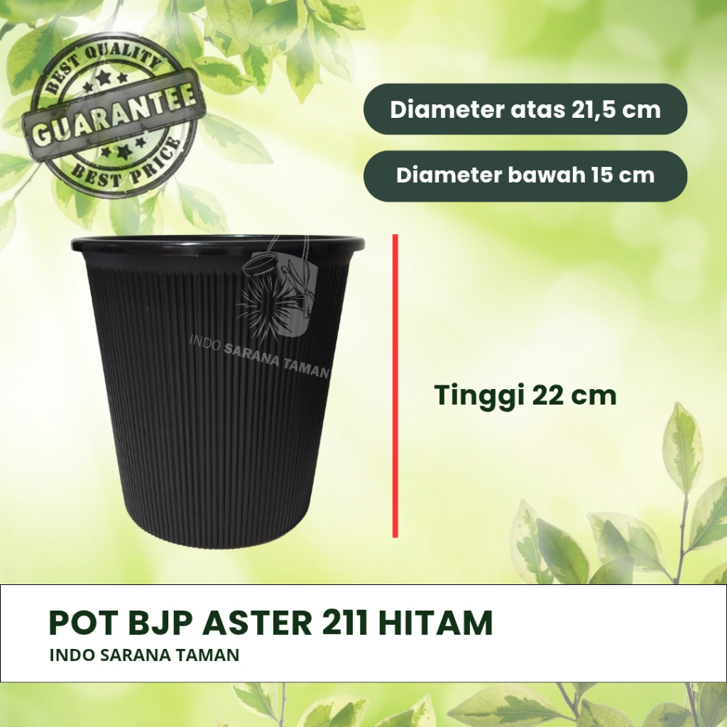 POT ASTER 211 HITAM Pot Tanaman Pot Plastik Pot Bunga Grosir Pot dan Perlengkapan Taman