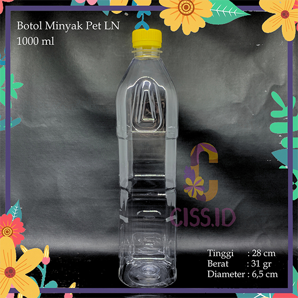 BOTOL PLASTIK MG 1000ML NEW PET LN FOODGRADE KEMASAN AMDK MINYAK SAYUR MINYAK GORENG