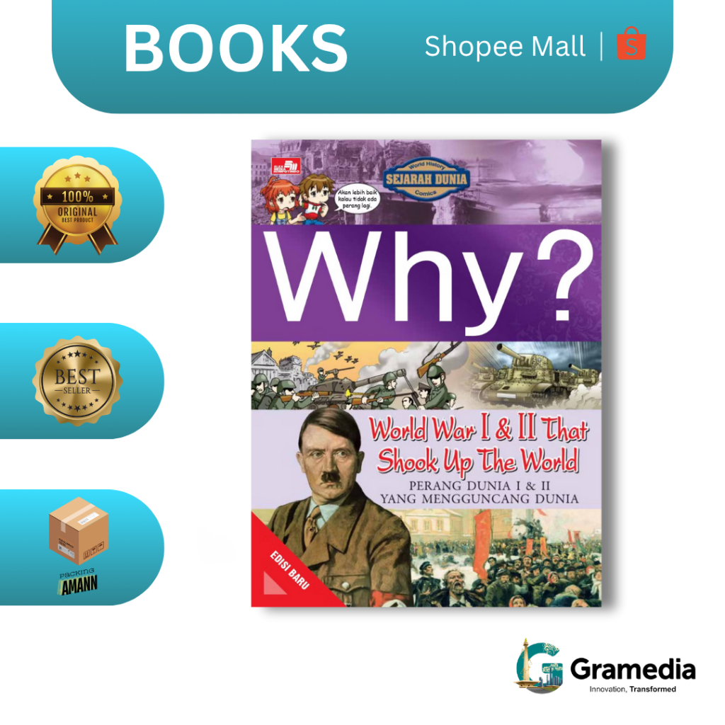 Gramedia MKG - Buku Anak Why? World War I & II That Shook Up The World (Edisi Baru) (Grimnamu)