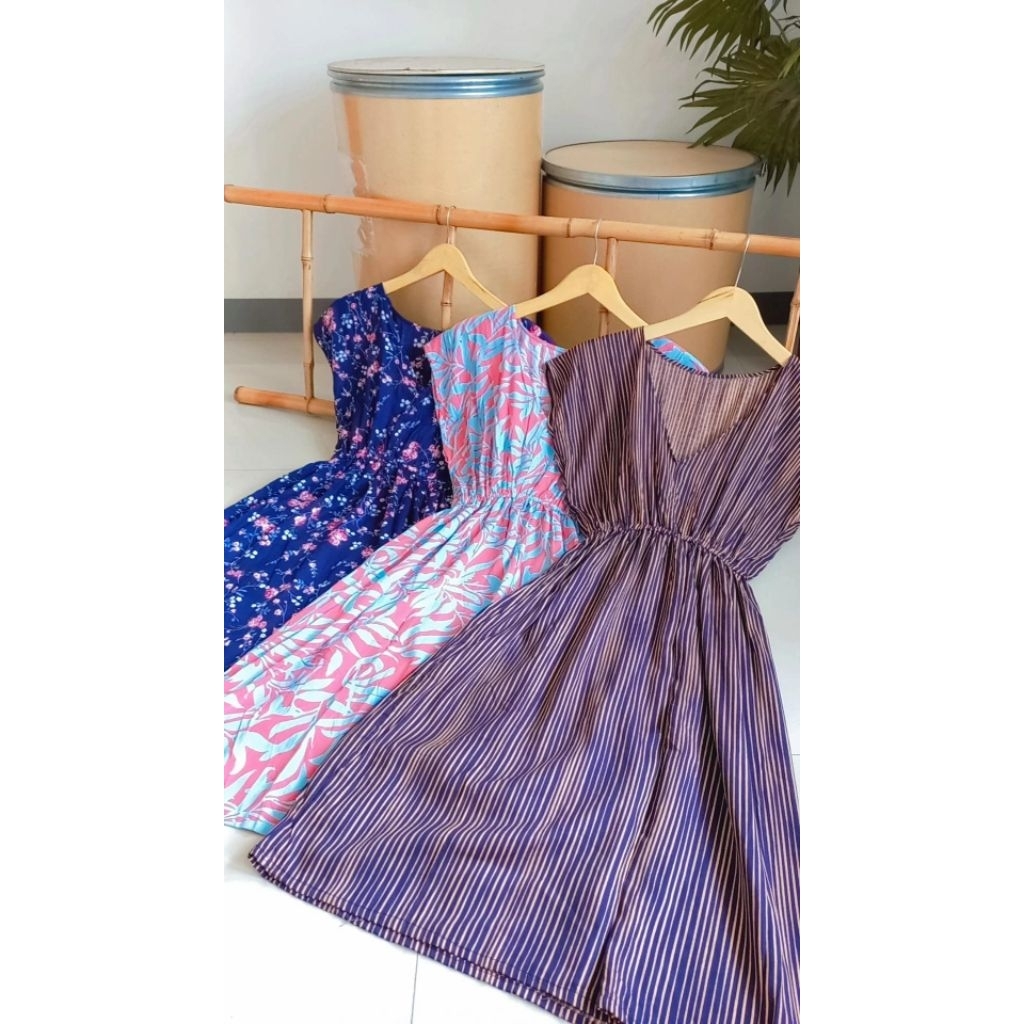 Daster Manohara Pendek Homedress Bali V Neck Sexy