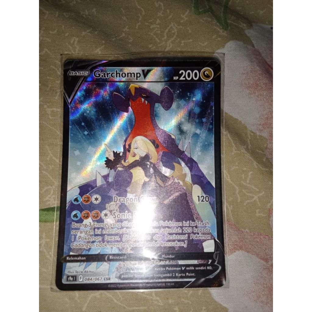 Kartu pokemon Garchomp V CSR Ori bahasa Indonesia