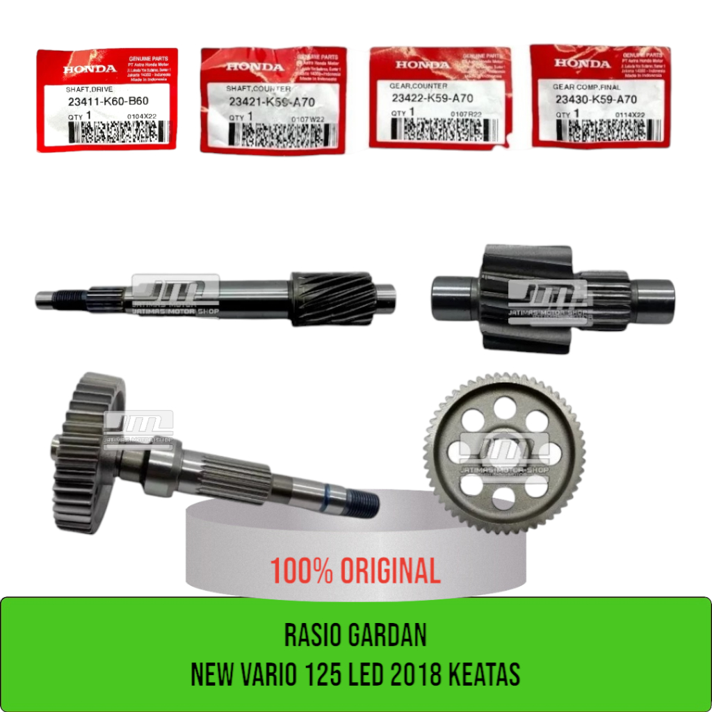 Gigi rasio gardan new vario 125 gen 1 & gen 2 23411-K60-B60 23421-K59-A70 23422-K59-A70 23430-K59-A7