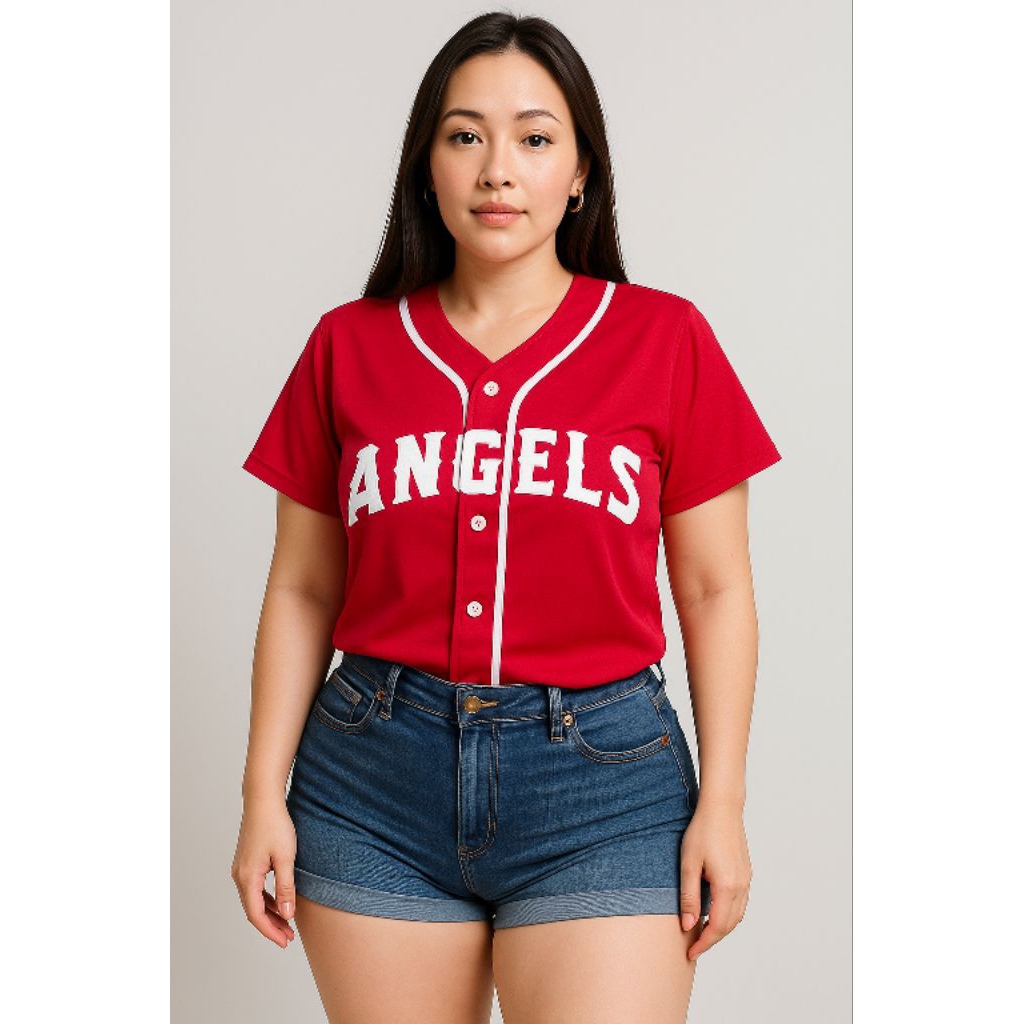 Baju kostum Zumba baju senam wanita Jersey baseball
