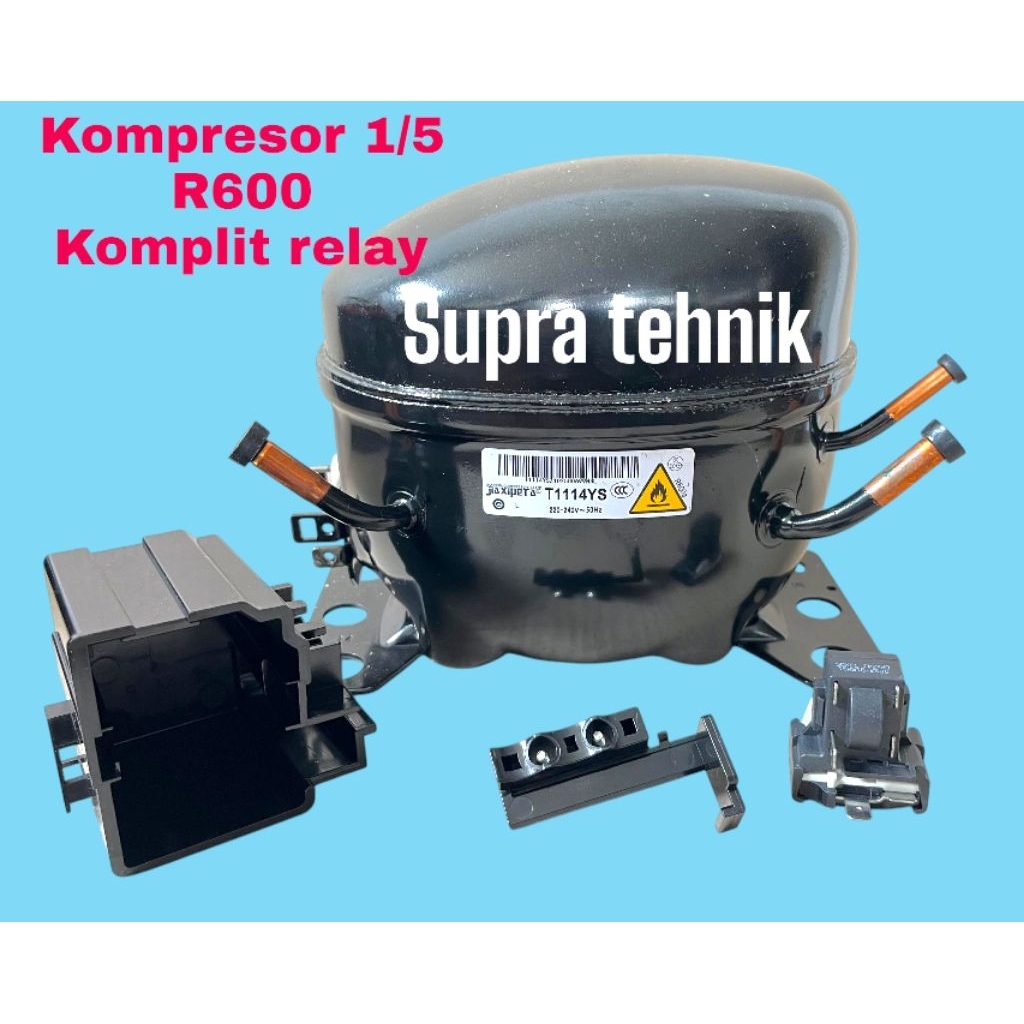 kompresor kulkas 1/5 r600  komplit murah