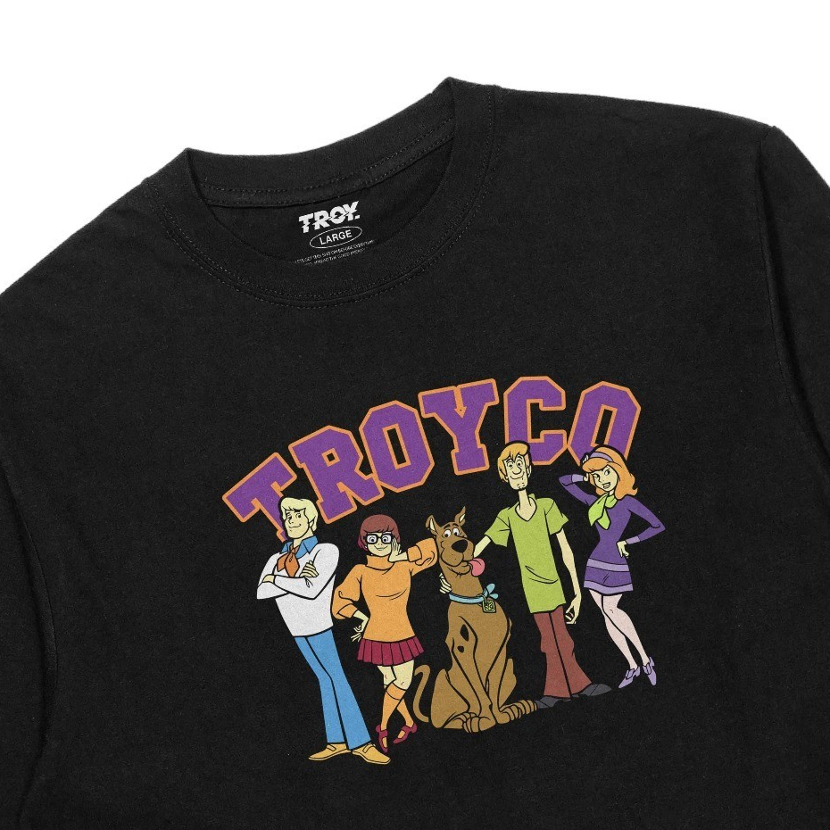 Troy Company Longsleeve Tshirt Black Scooby Doo - Kaos Lengan Panjang Hitam LS 2439