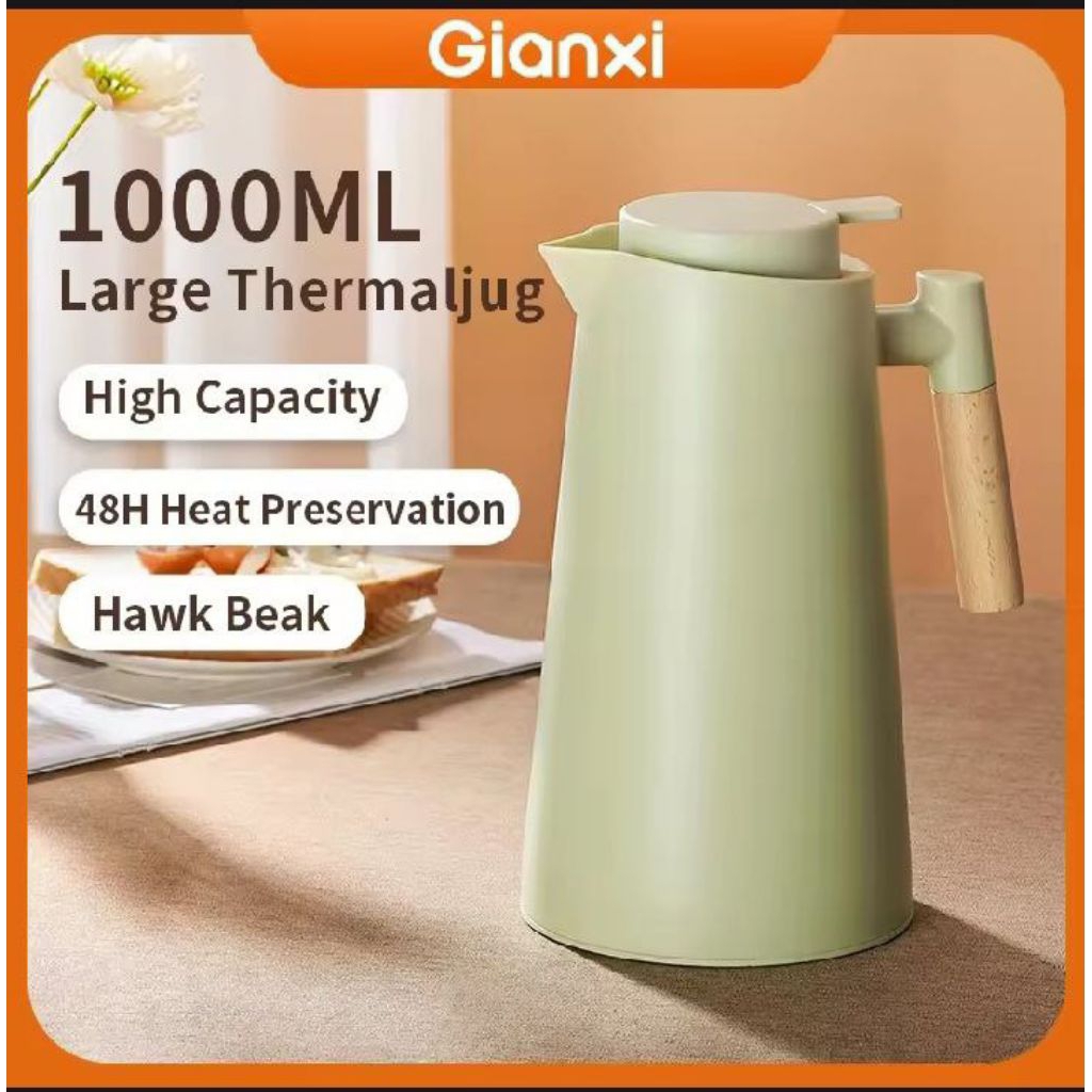 Gianxi Thermos 1000ML - Termos Air Panas hingga 48 Jam, Termos Vacum Flask pitcher