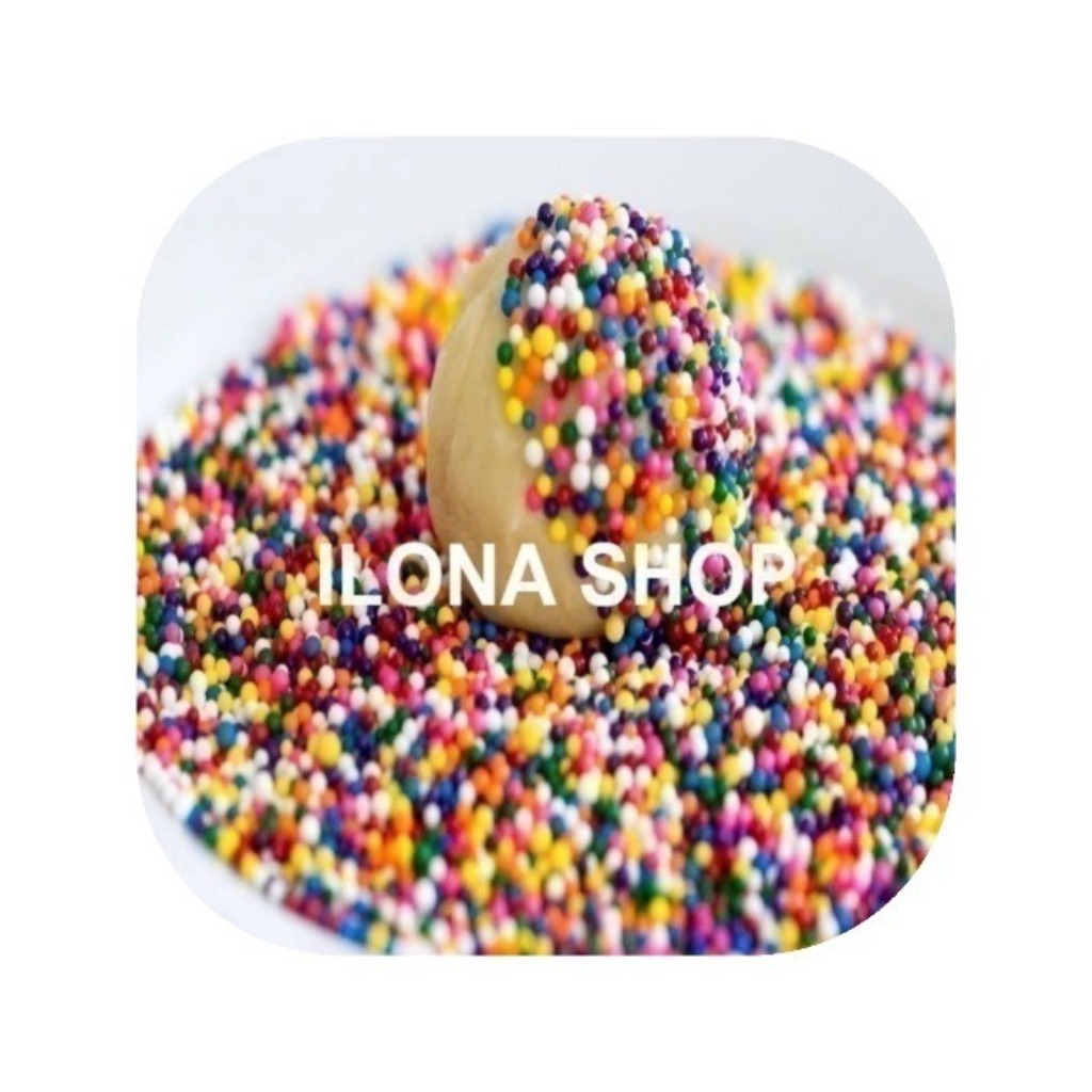 

SPRINKLE SPIKEL TRIMIT GULA BUTIR WARNA WARNI HIASAN KUE DONAT 250GR