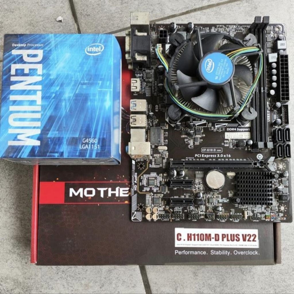 mainboard colorful h110 + pentium g4560