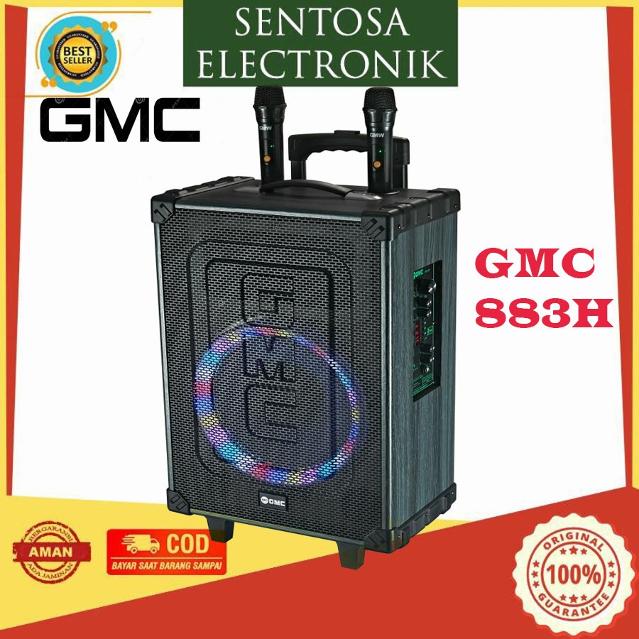 SPEAKER PORTABLE GMC 883H FREE MIC 2WERLESS