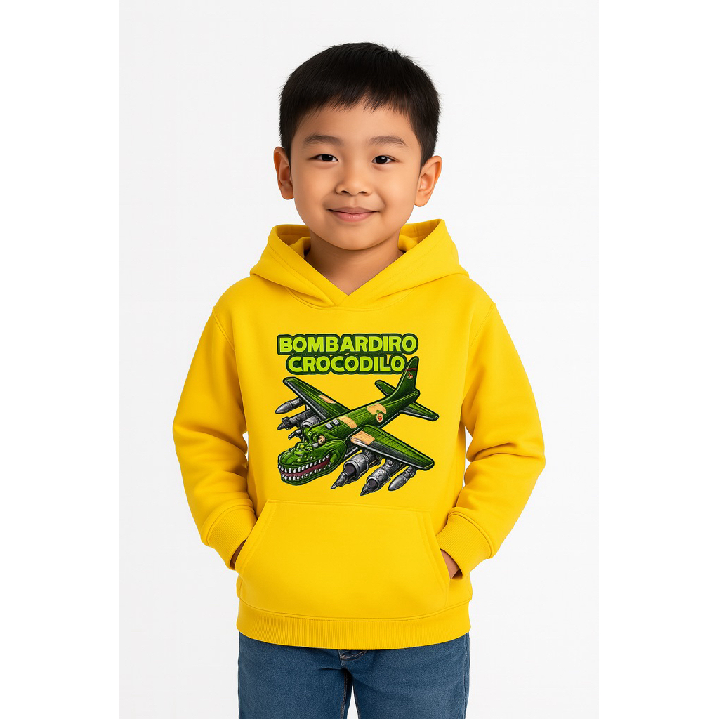 Sweater hoodie anak cowok BOMBARDIRO CROCODILO hoodie anak laki-laki murah keren model viral