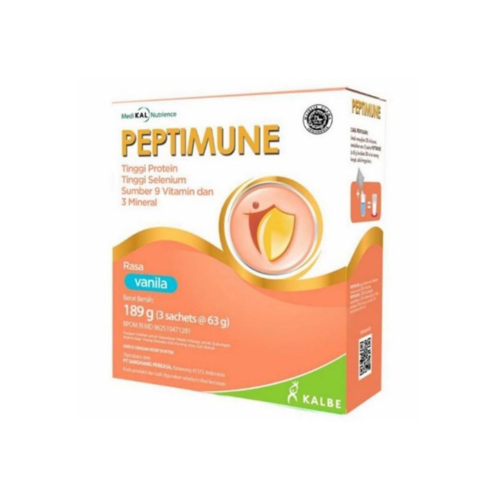 

Peptimune Rasa Vanila 189gr | Susu Tinggi Protein Tinggi Selenium