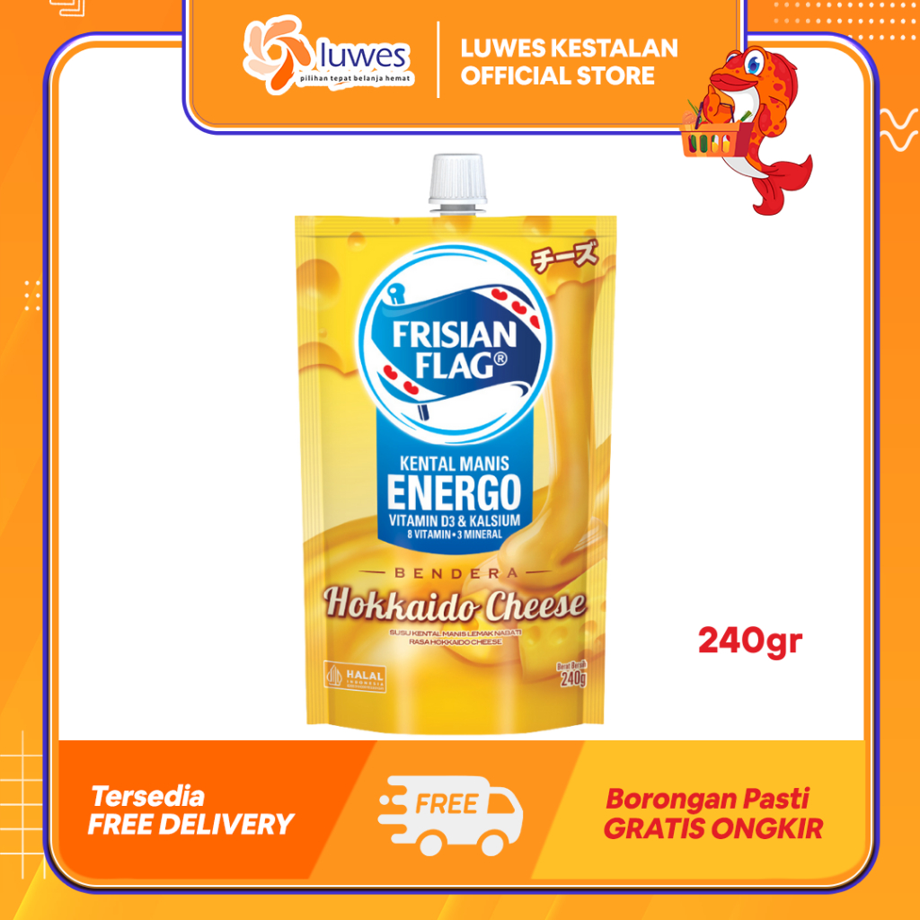 

Frisian Flag Bendera Susu Kental Manis 240gr Hokkaido Cheese Memiliki Rasa Cheese Hokkaido