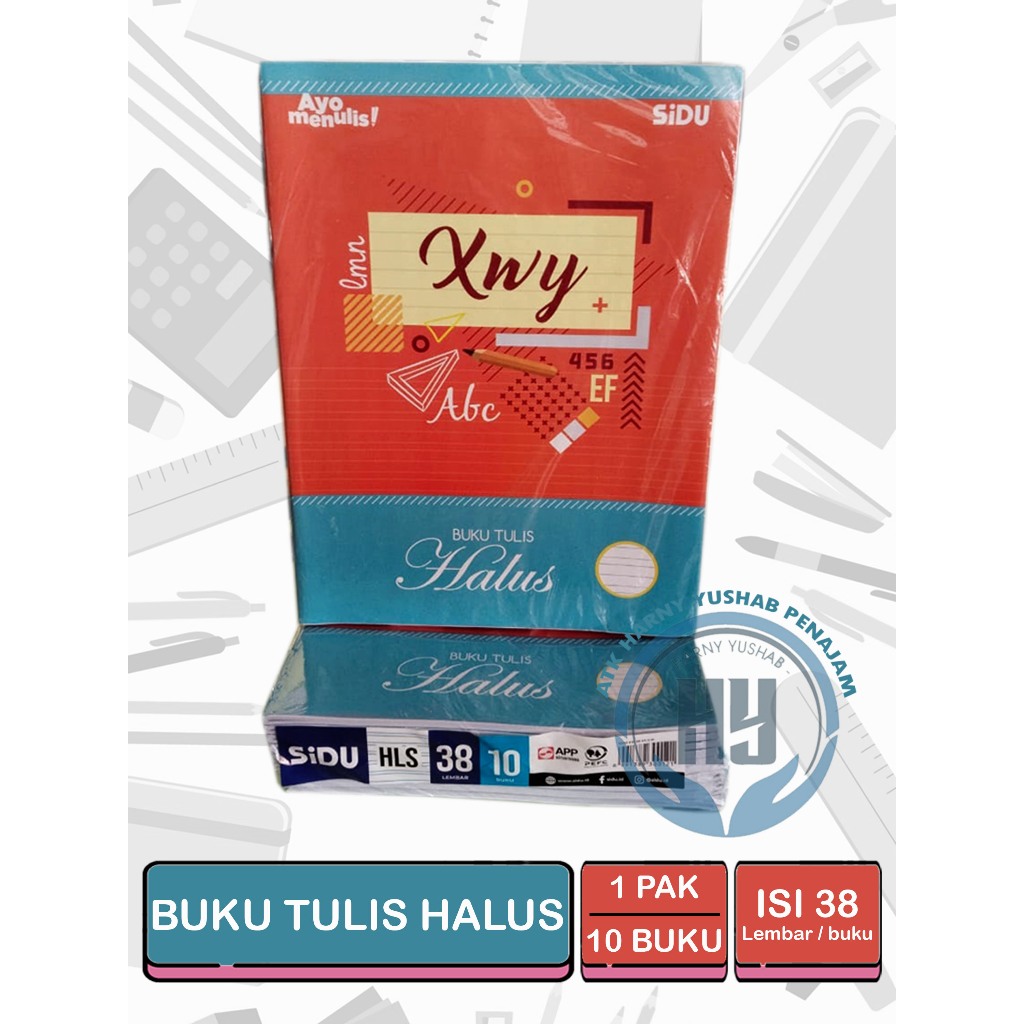 

BUKU TULIS HALUS SIDU 38 PER PACK ISI 10 PCS