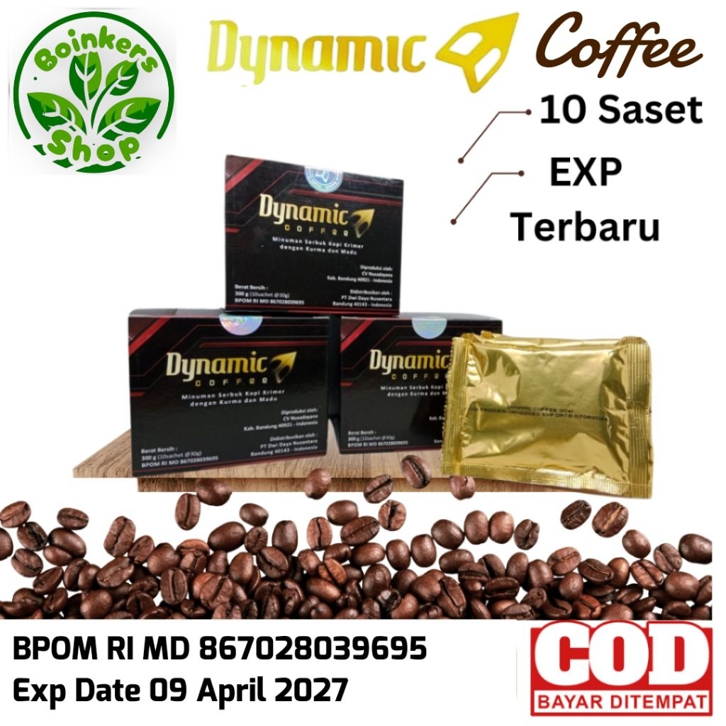 

DYNAMIC COFFEE KEMASAN TERBARU 1 BOX ISI 10 SACHET ORIGINAL KOPI KESEHATAN