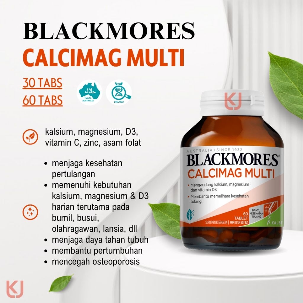 BLACKMORES CALCIMAG MULTI 30 / 60 TABS | VITAMIN TULANG | ORI 100% | HALAL BPOM