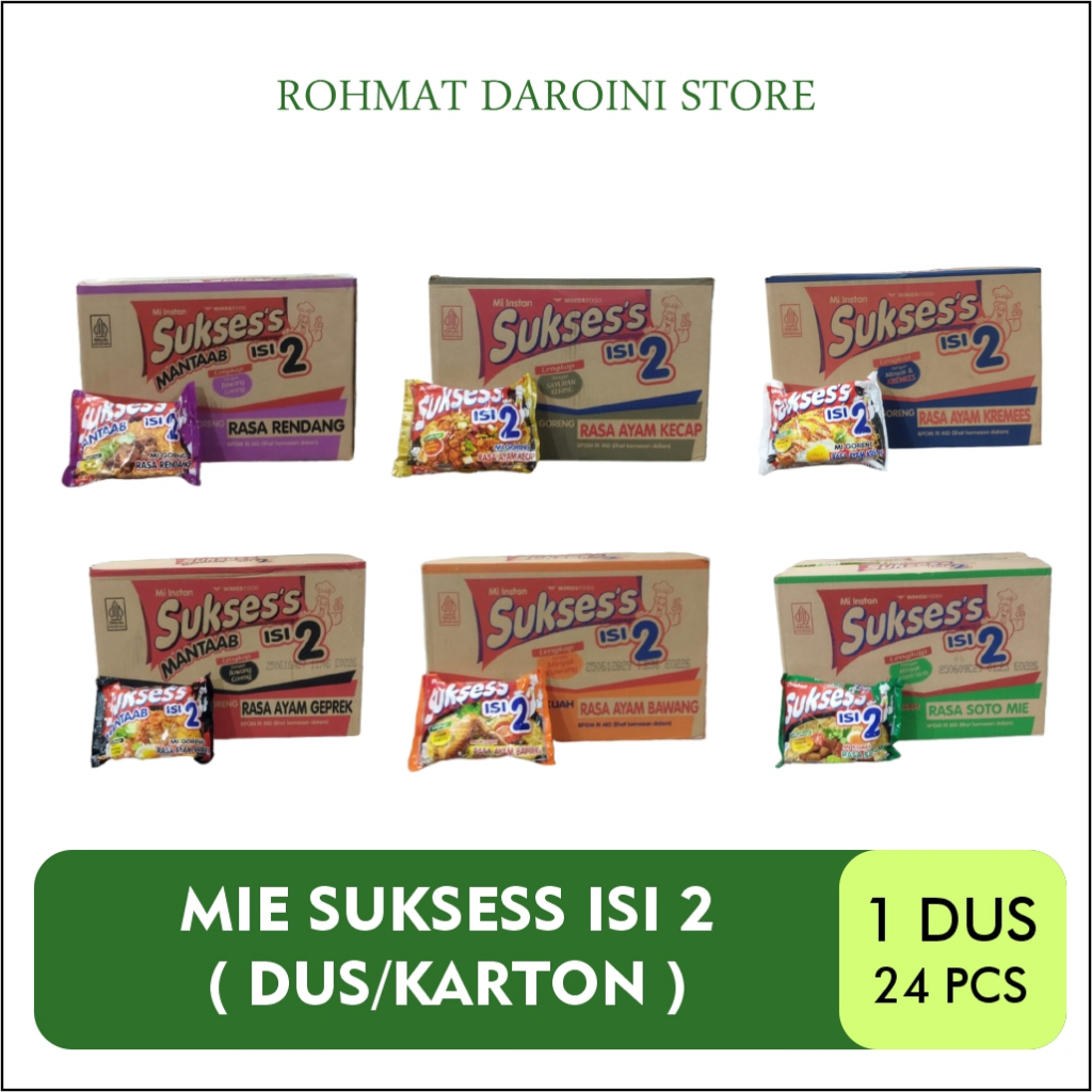 

[DUS] MIE INSTAN SUKSESS ISI 2 ALL VARIAN (1 DUS ISI 24 PCS)