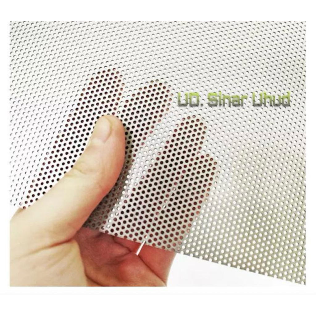 Plat Lubang Stainless 304 Tebal 0,8mm Lubang 0,8mm Lebar 22cm X 40cm