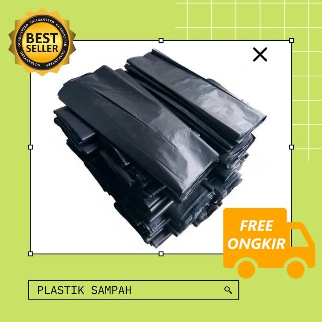 Plastik sampah / Kantong sampah ukuran besar, kecil dan jumbo warna hitam per pcs