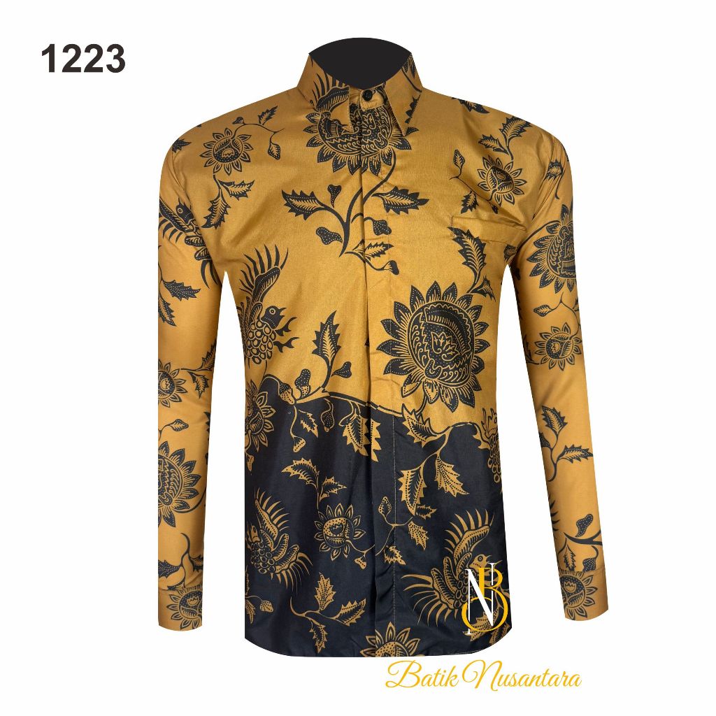 

Batik Nusantara Indonesia Kemeja Batik Slimfit Lapis Furing 1223 / Batik Pria