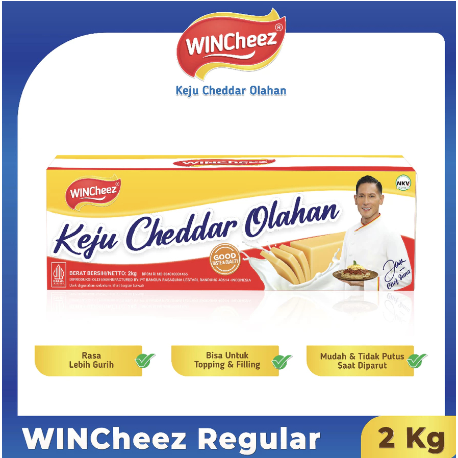 

Keju WinCheez Cheddar 2kg / CHEDDAR CHEESE BLOCK WINCHEEZ
