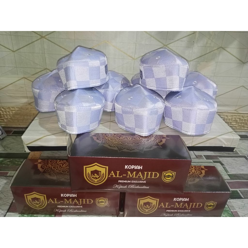 Kopiah Malaysia motif catur Al-Majid original