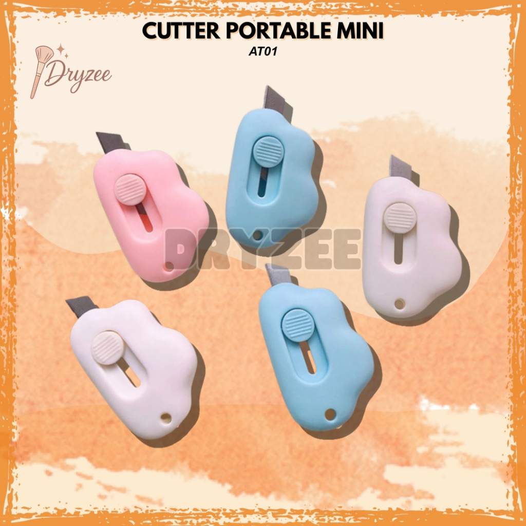

Cutter Unboxing Paket Cutter Mini Praktis Pocket Pemotong Kertas Mini Portabel Motif Awan - AT01