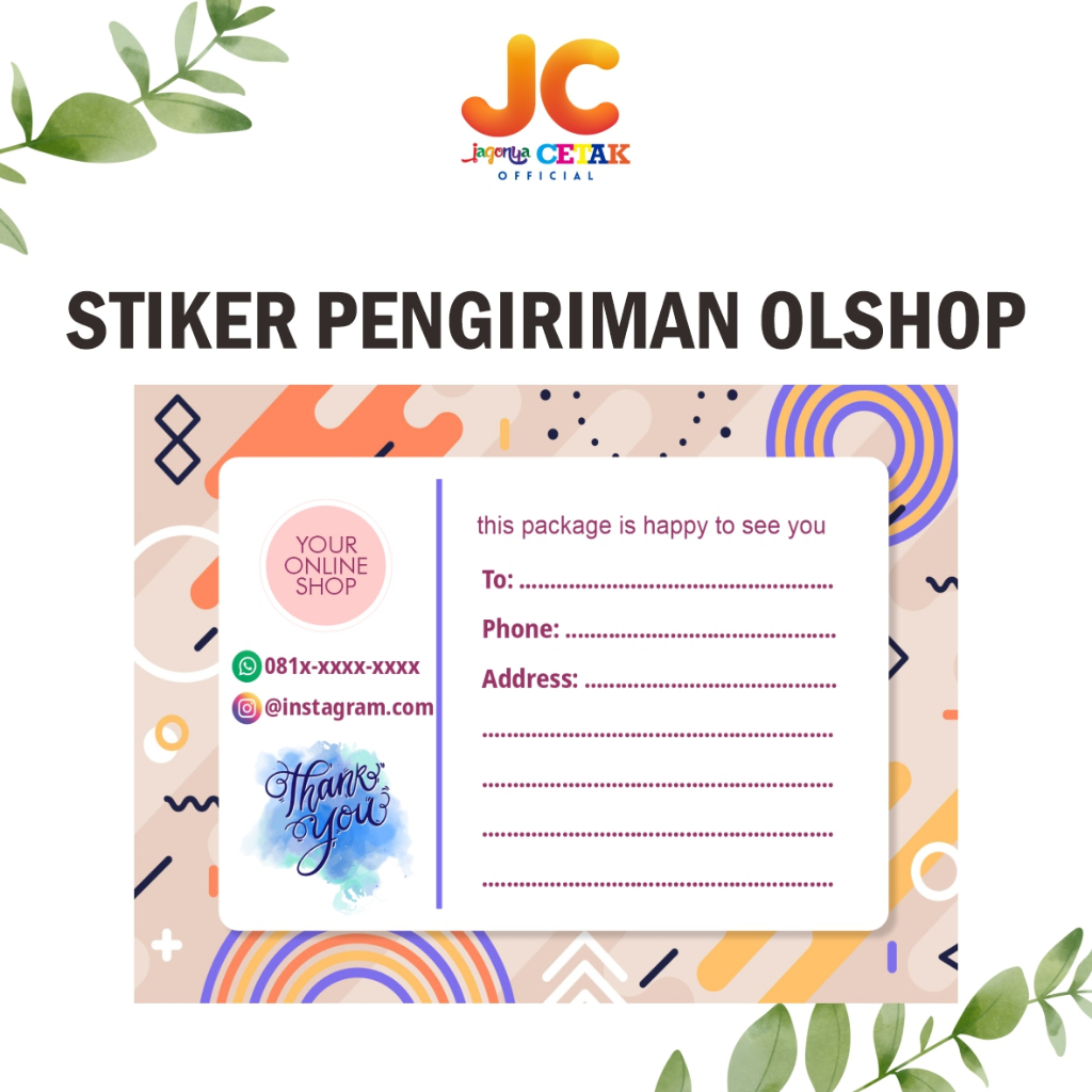

JC STIKER PENGIRIMAN OLSHOP CUSTOM