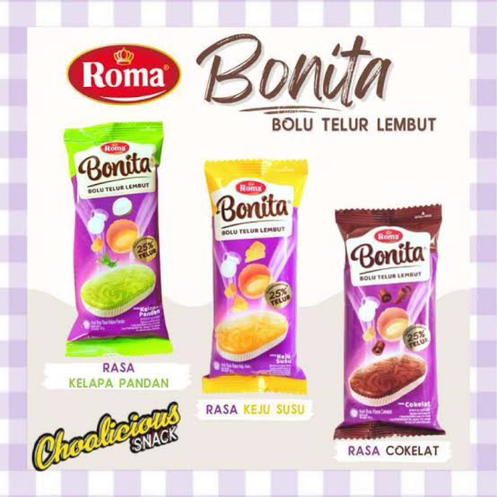 

ROMA BONITA Bolu Telur Lembut @30g