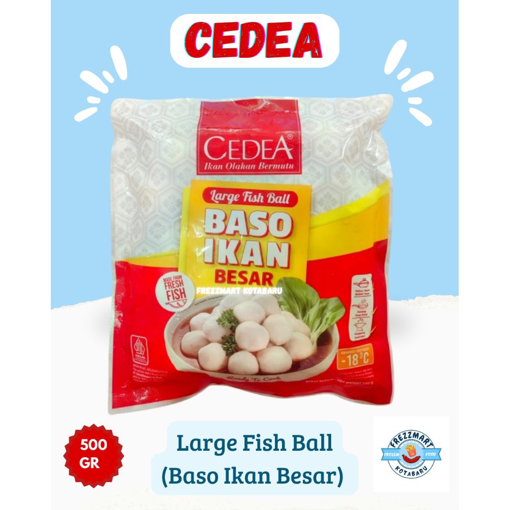 

CEDEA Baso Ikan Besar 500 GR - Large Fish Ball Halal Frozen Food Fresh Pontianak - Frezzmart Kotabaru