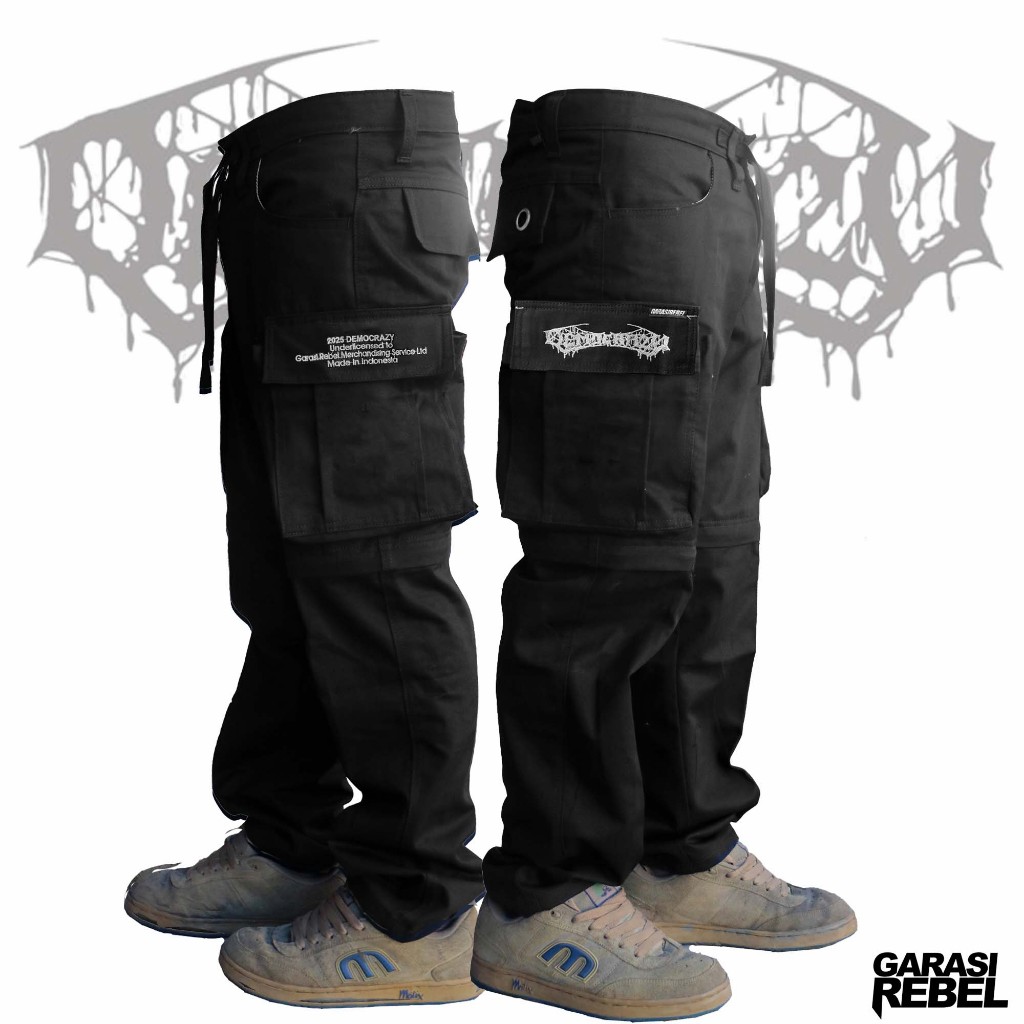 CELANA | CARGO | LONGPANTS | BAND | DEMOCRAZY | DEATH METAL | GARASI REBEL | CILACAP