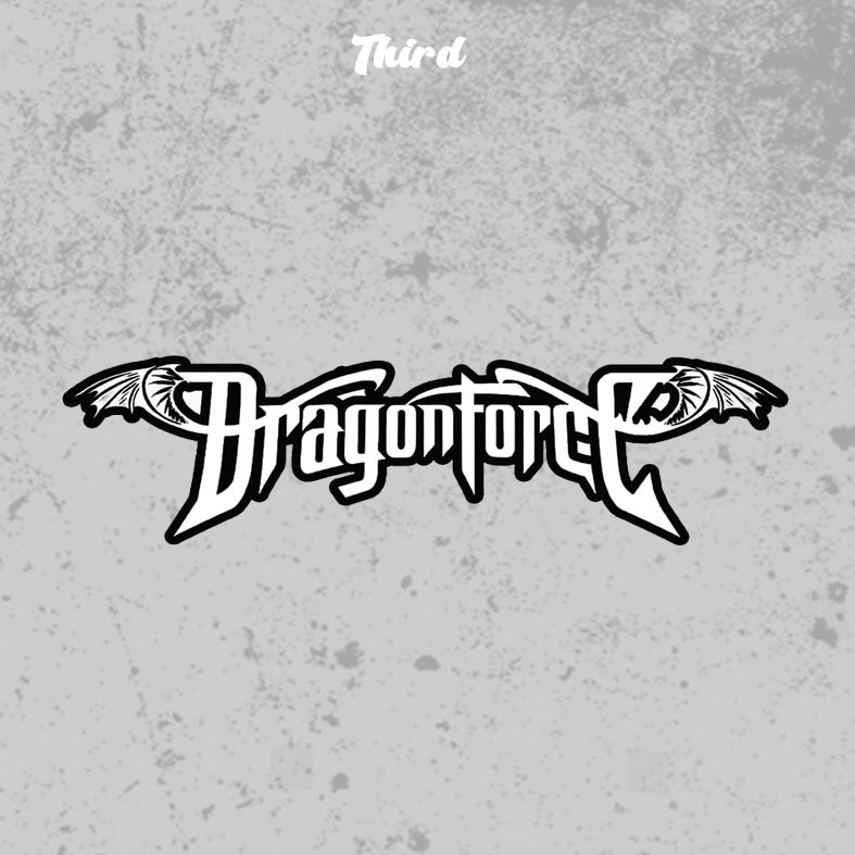 

sticker dragon force vinil cutting anti air / sticker band / sticker metal