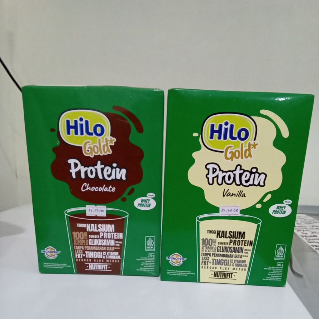 

Hilo gold protein vanilla /coklat 250g