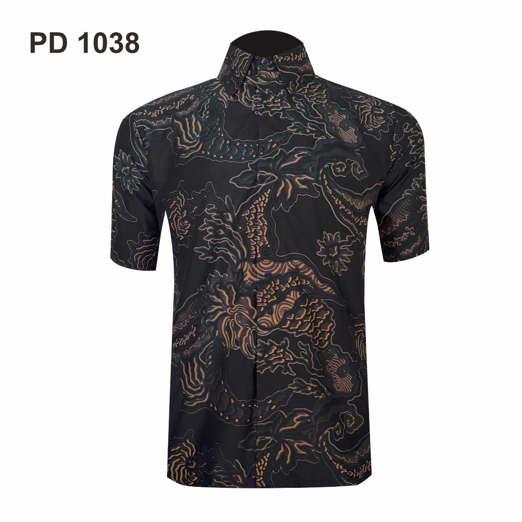 

Batik Nusantara Indonesia Kemeja Batik Slimfit Lapis Furing Lengan Pendek 1038 / Batik Pria