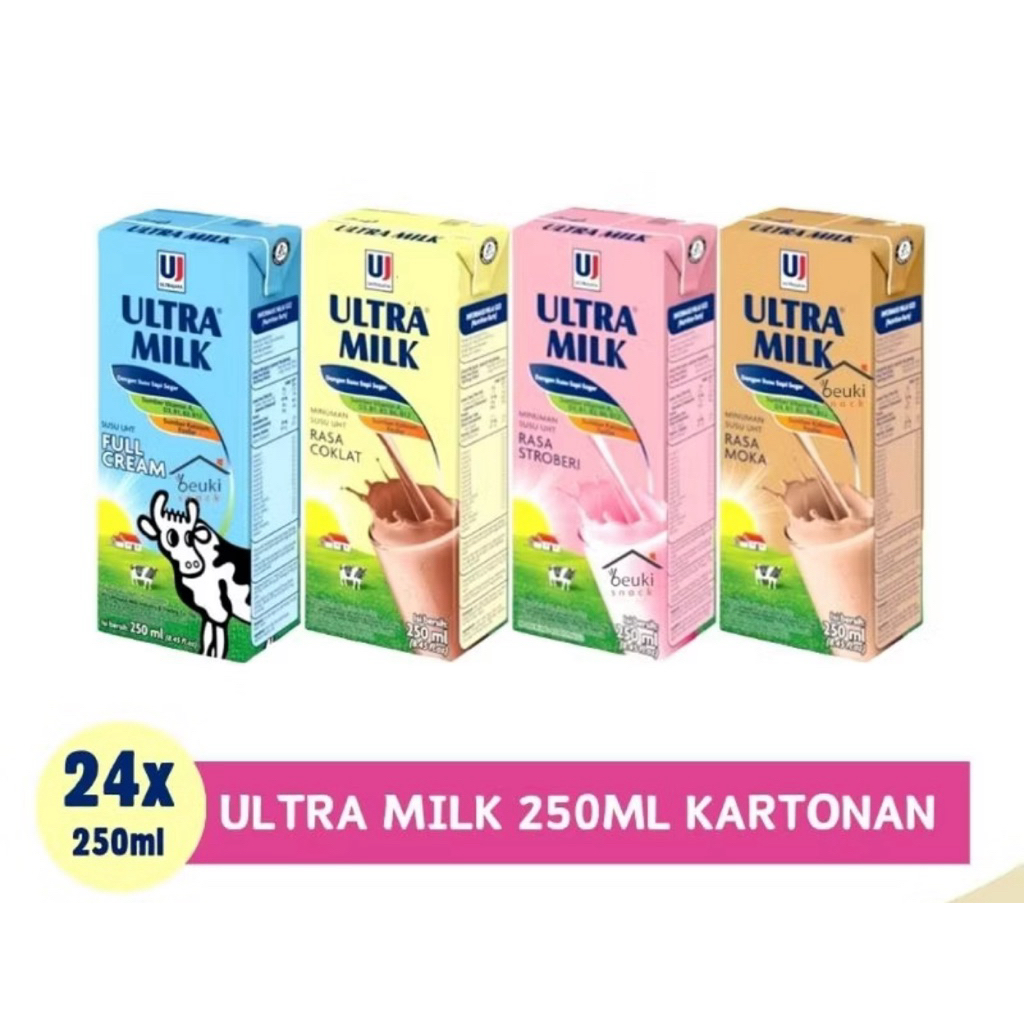 

Ultra Milk 250 ML 1Dus Isi 24 Pcs